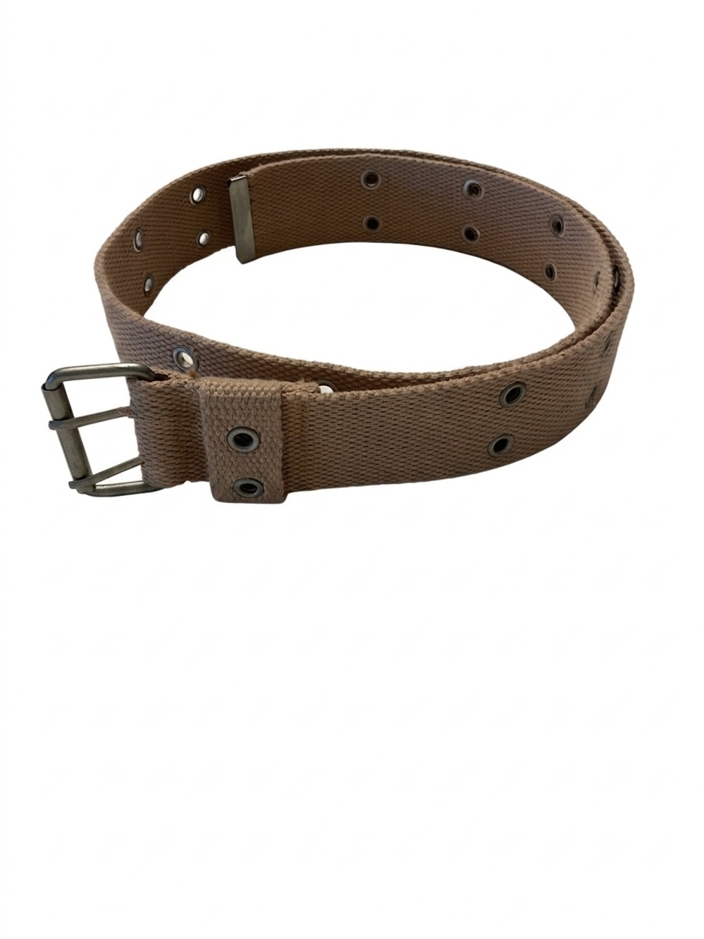 NWOT Tan Canvas Grommet Belt - Picture 6 of 8